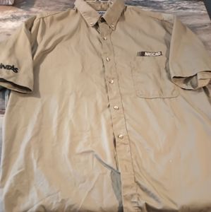 NASCAR Lg button down collar cotton shirt